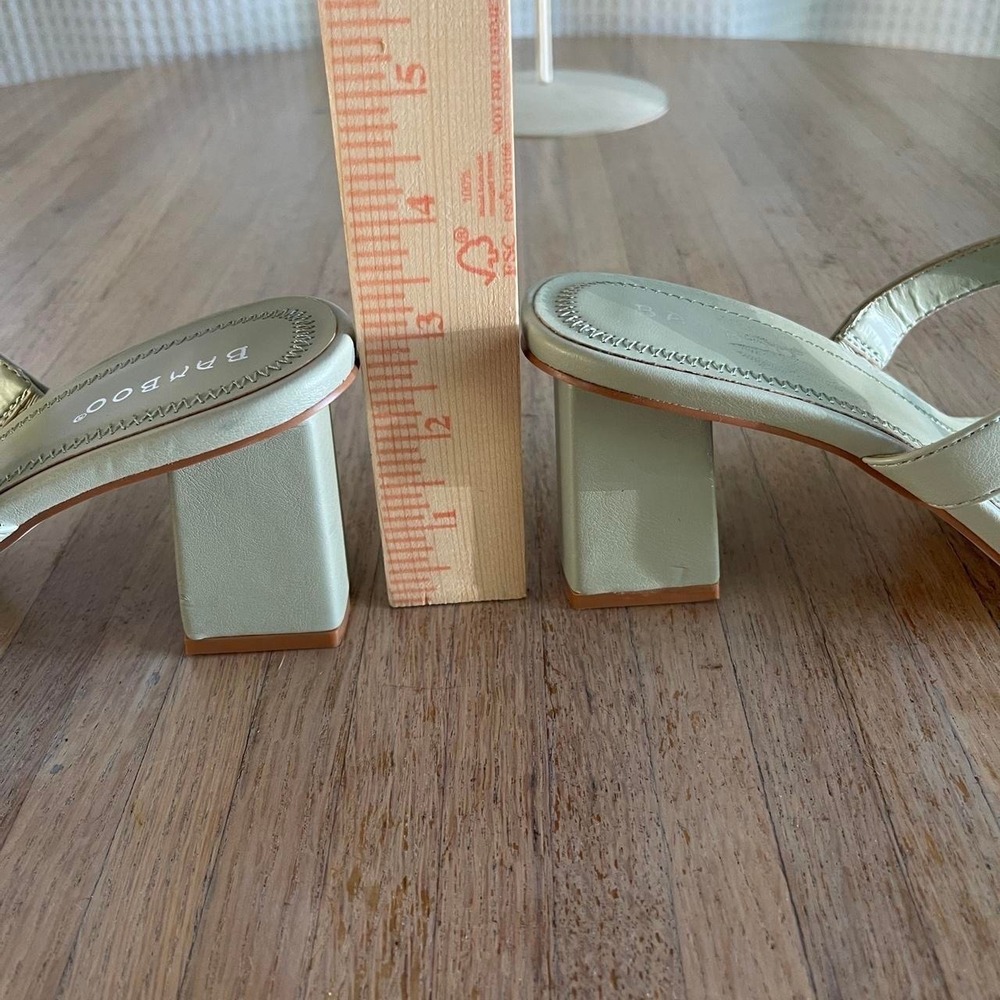 Bamboo Women's Light Blue Two Strap Square Toe‎ Block Heel Sandals Size 7.5 - Picture 7 of 7